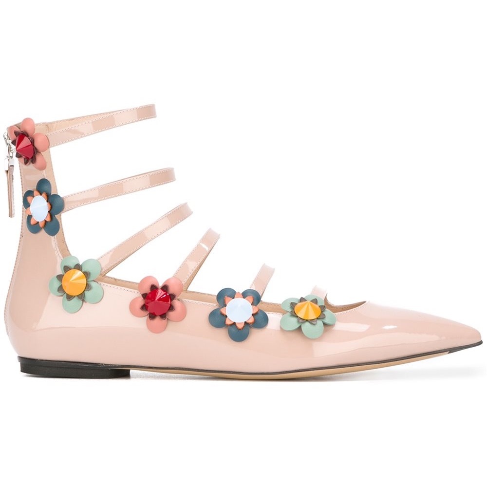 Fendi floral flats